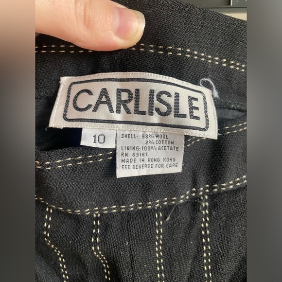 Carlisle wool/cotton blend vintage pinstripe pants - Picture 7 of 10